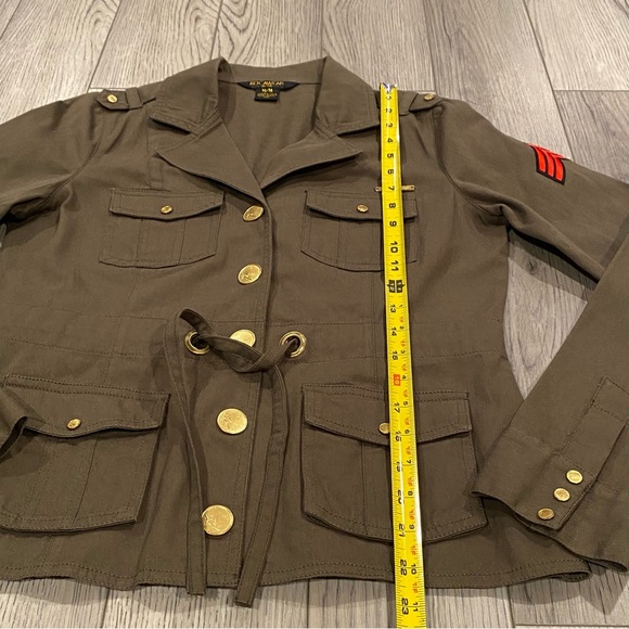 Vintage ROCAWEAR Army Green Military Style Jacket Women's Size M Gold Buttons - Picture 11 of 16